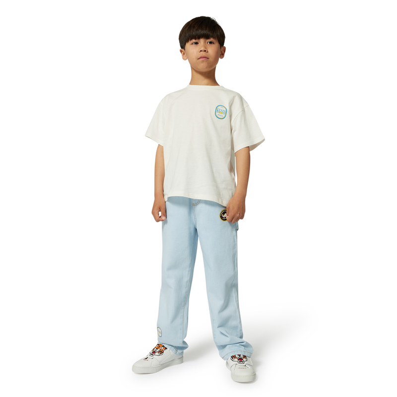 Jean avec imprimés siglés KENZO KIDS 
                    GARCON