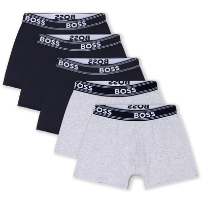 LOT DE 5 BOXERS BOSS GARCON