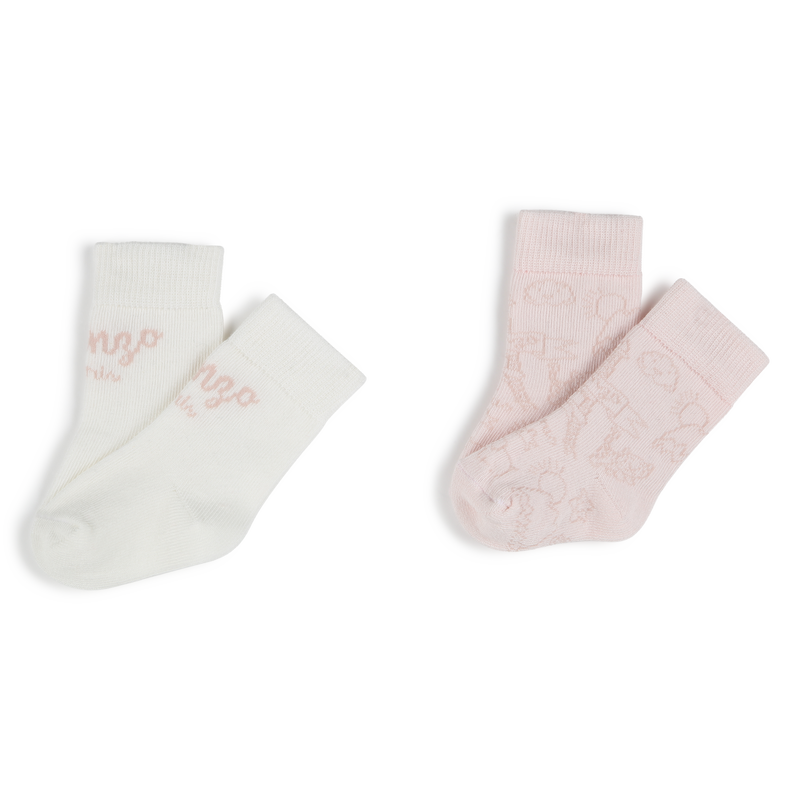 Duo de chaussettes en jacquard KENZO KIDS 
                    UNISEXE