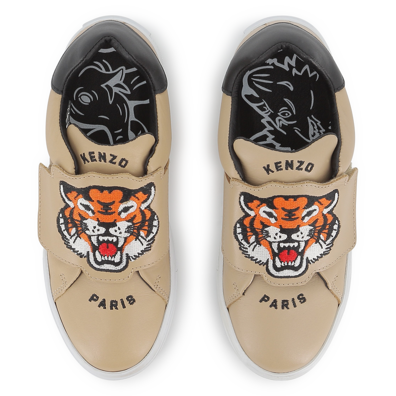 Baskets en cuir de vache KENZO KIDS 
                    UNISEXE
