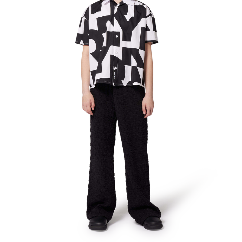 Pantalon large effet gaufr&eacute; DKNY 
                        FILLE