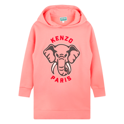 Robe en molleton &agrave; capuche KENZO KIDS FILLE