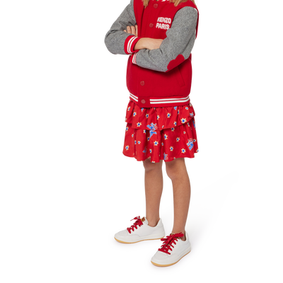 Jupe imprim&eacute;e &agrave; volants KENZO KIDS FILLE