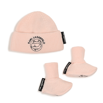 Ensemble bonnet et chaussons KARL LAGERFELD KIDS FILLE