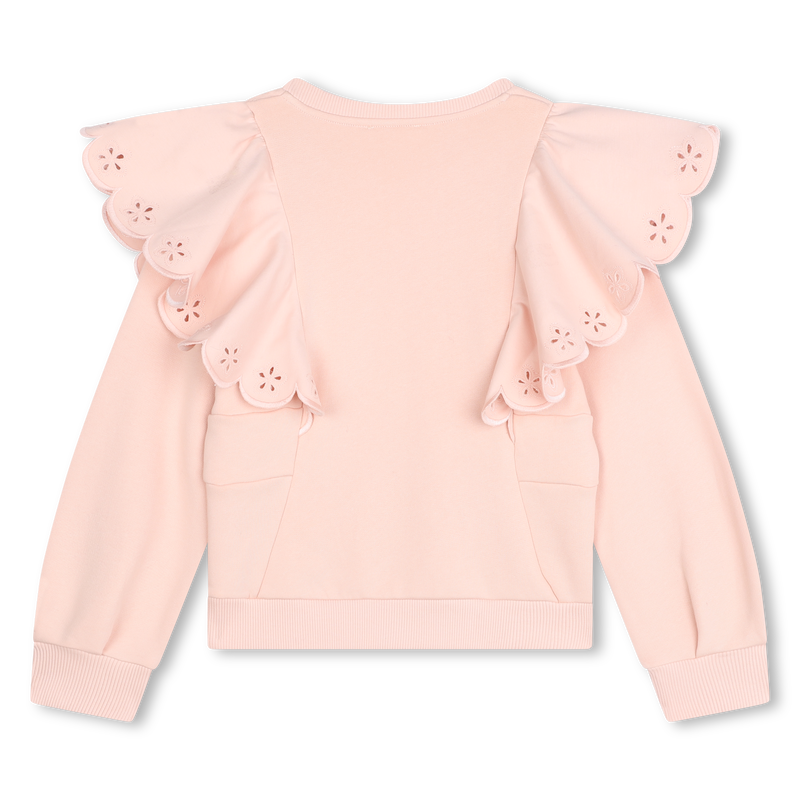 Sweat-shirt molleton à volants CHLOE 
                    FILLE