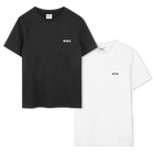 Lot de 2 tee-shirts, NOIR BLANC, hi-res