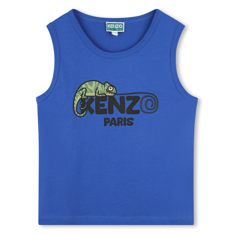 Débardeur siglé en coton KENZO KIDS 
                    GARCON
