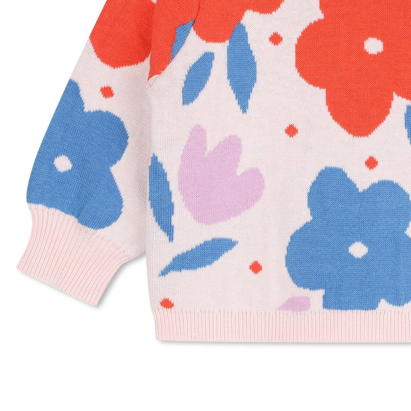 Pull en tricot motif fleurs CARREMENT BEAU 
                    FILLE