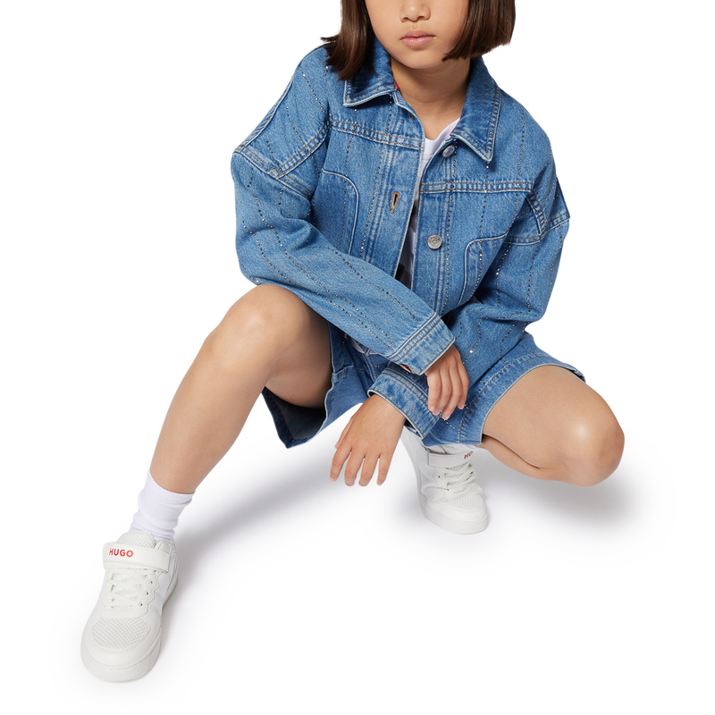 Veste en jean &agrave; rayures Hugo 
                        FILLE
