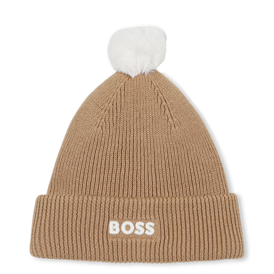 Bonnet tricot avec pompon BOSS GARCON