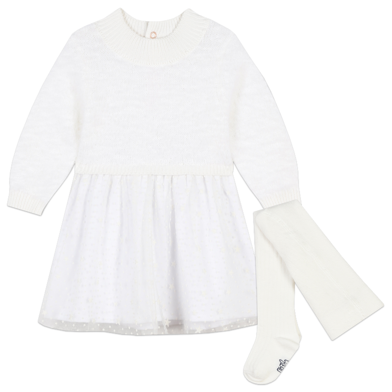 Robe bi-matière en tricot CARREMENT BEAU 
                    FILLE