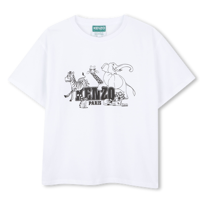 Tee-shirt à manches courtes en coton KENZO KIDS GARCON