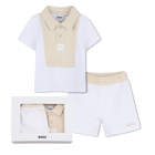 Ensemble polo + short, BLANC, hi-res