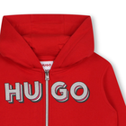 Sweat-shirt zipp&eacute; &agrave; capuche Hugo 
                    FILLE
