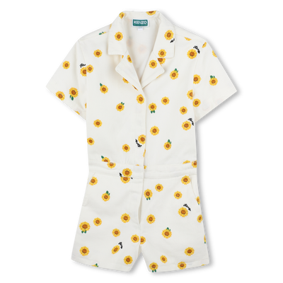 Combi-short en coton KENZO KIDS FILLE