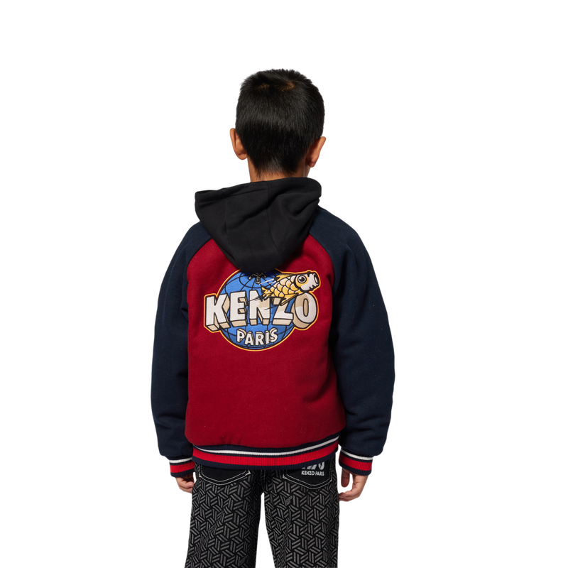Veste Bomber avec fermeture pressionnée KENZO KIDS 
                    UNISEXE