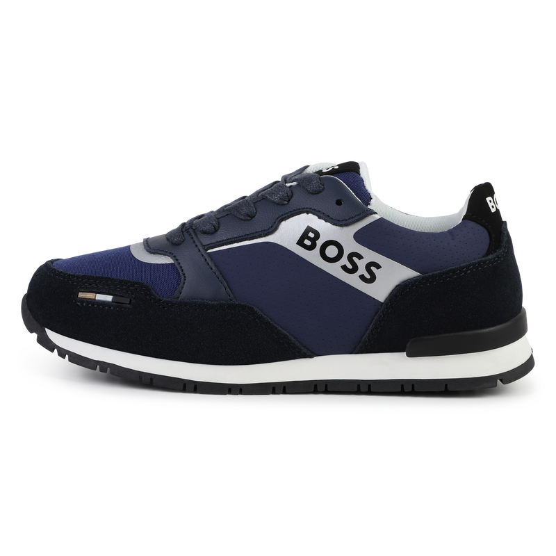 Baskets à lacets avec cuir  de vachette BOSS 
                    GARCON