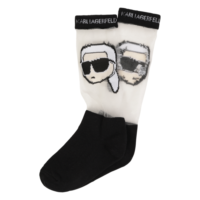 Chaussettes avec motif ajouré KARL LAGERFELD KIDS 
                    FILLE