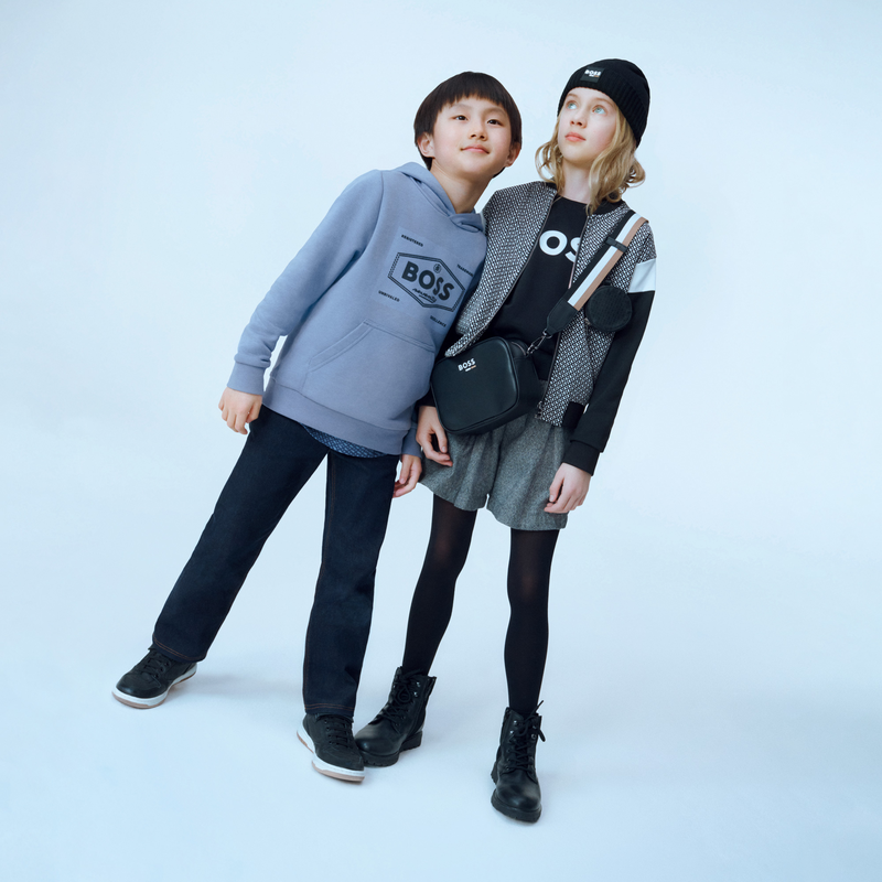 Cardigan zippé bicolore BOSS 
                    FILLE