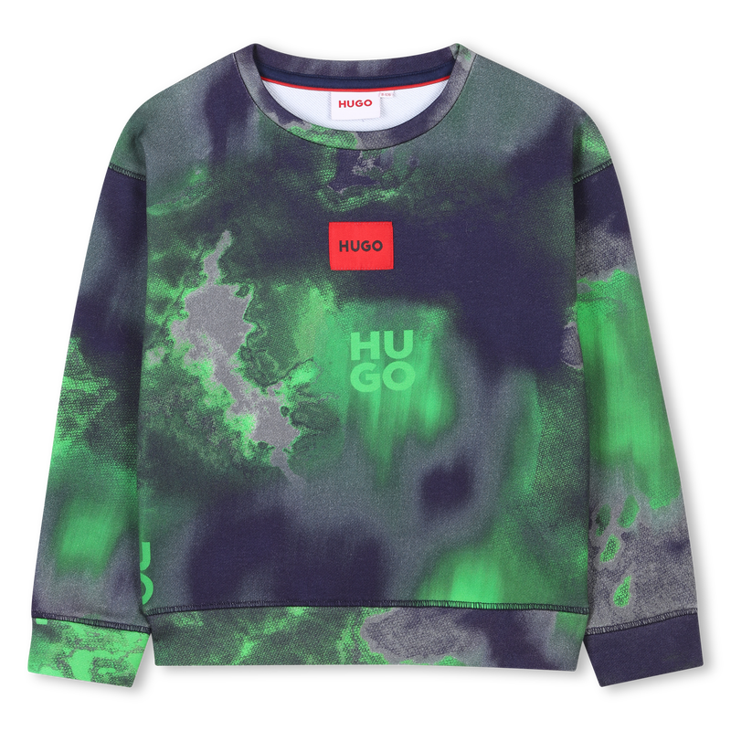 Sweat-shirt imprimé à col rond Hugo 
                    GARCON