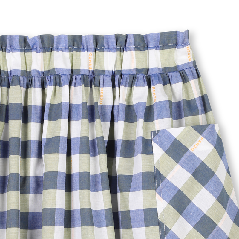 Jupe à carreaux en coton KENZO KIDS 
                    FILLE