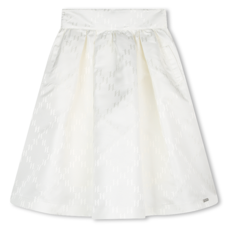 Jupe midi imprimé monogramme KARL LAGERFELD KIDS 
                    FILLE