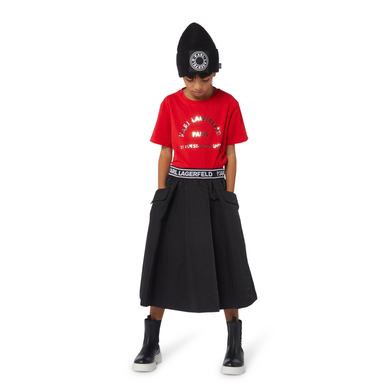 Jupe midi évasée avec poches KARL LAGERFELD KIDS 
                    FILLE