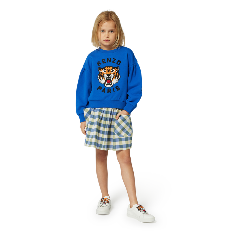 Jupe à carreaux en coton KENZO KIDS 
                    FILLE