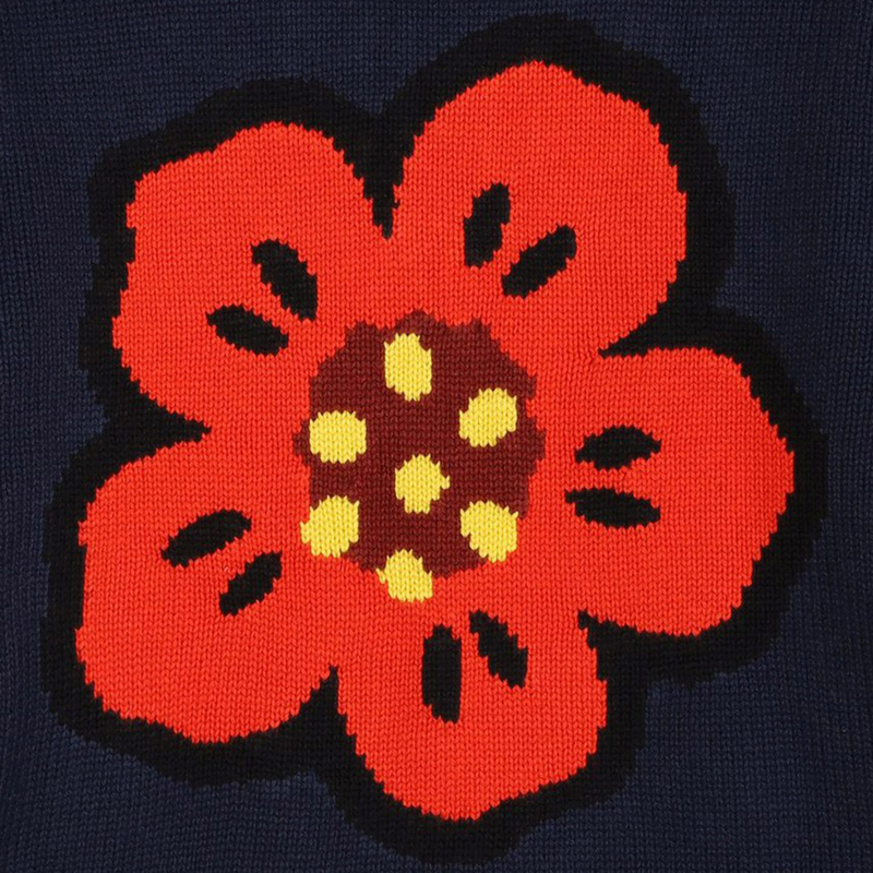Pull en tricot fleur et sigle KENZO KIDS 
                    FILLE