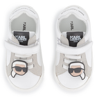 Baskets basses en cuir de vachette KARL LAGERFELD KIDS 
                    UNISEXE