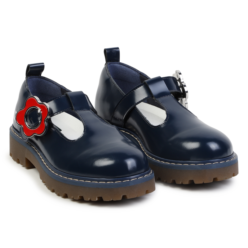 Ballerines en cuir avec boucle KENZO KIDS 
                    FILLE