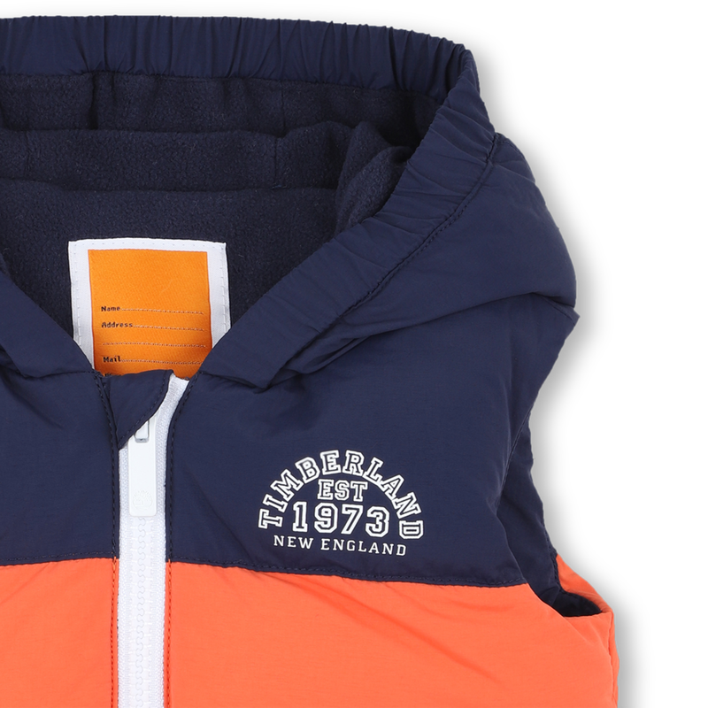 Doudoune &agrave; capuche sans manches TIMBERLAND 
                        GARCON