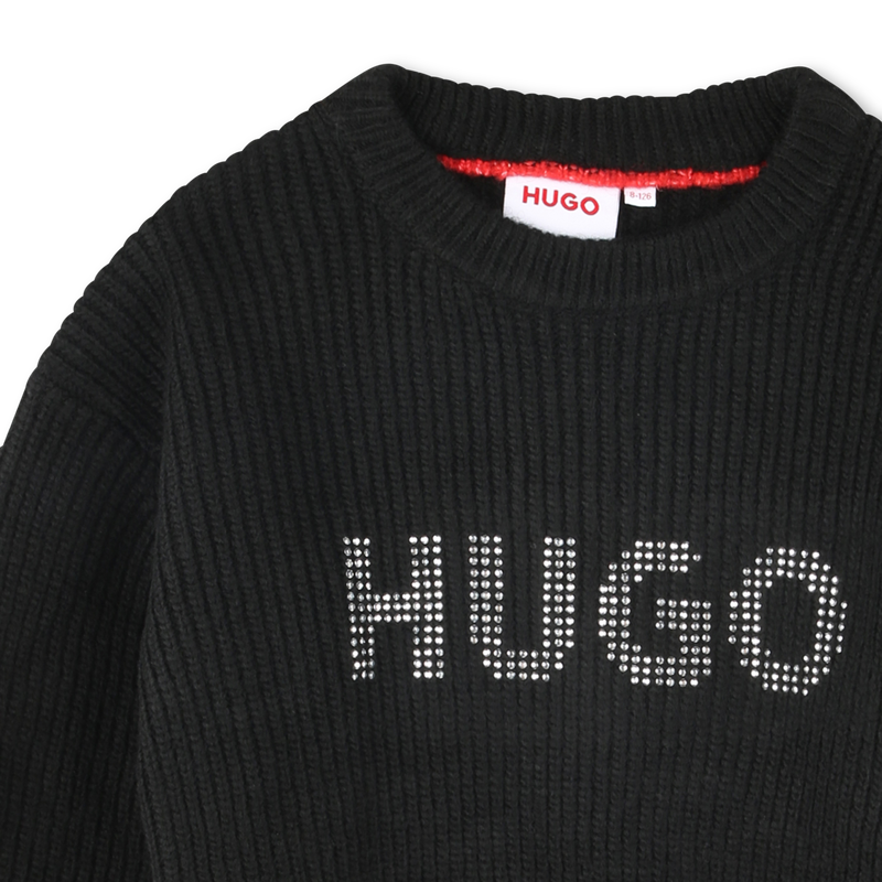 Pull court avec sigle clouté Hugo 
                    FILLE