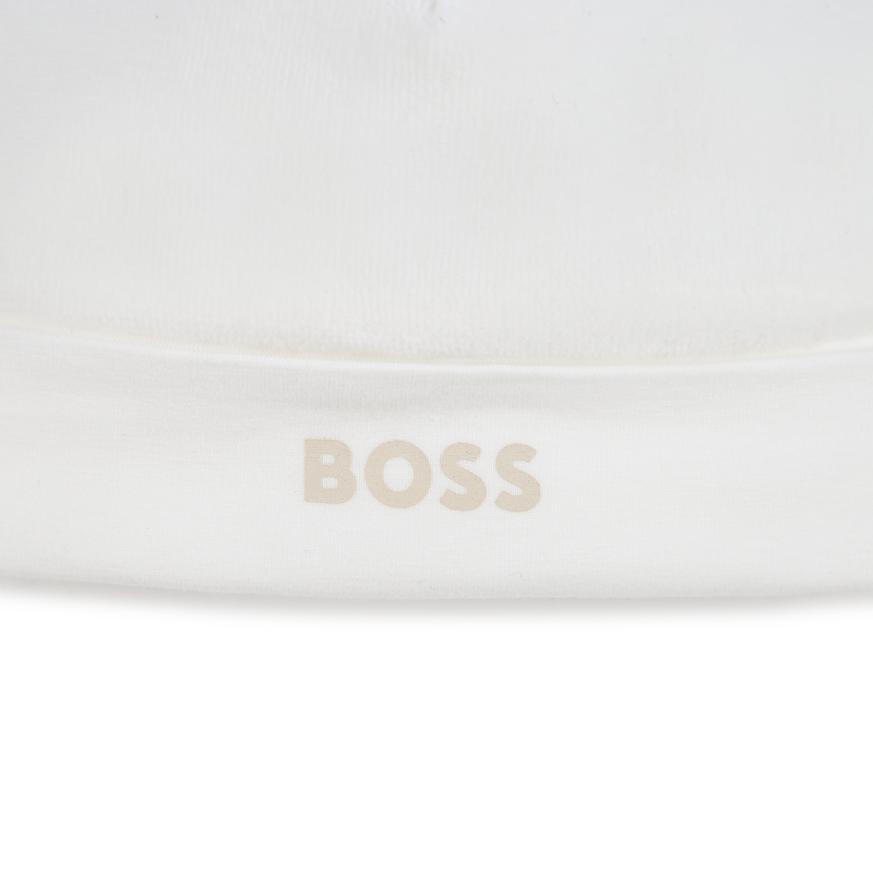 Bonnet de naissance velours BOSS 
                    UNISEXE