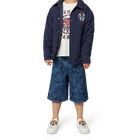 Bermuda en jean imprim&eacute; KENZO KIDS 
                    GARCON