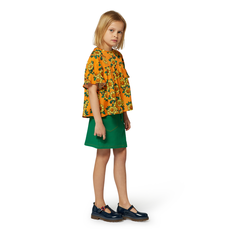 Jupe trap&egrave;ze avec poches KENZO KIDS 
                        FILLE