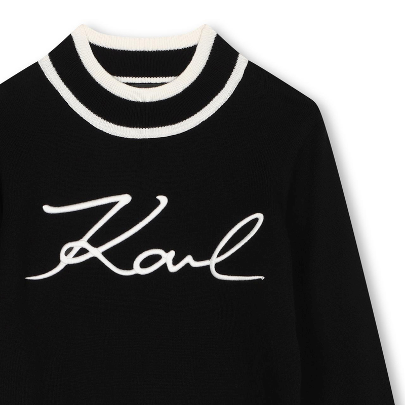 Pull avec broderie signature KARL LAGERFELD KIDS 
                    FILLE