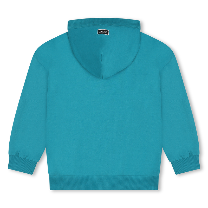 Cardigan &agrave; capuche en molleton DKNY 
                        UNISEXE