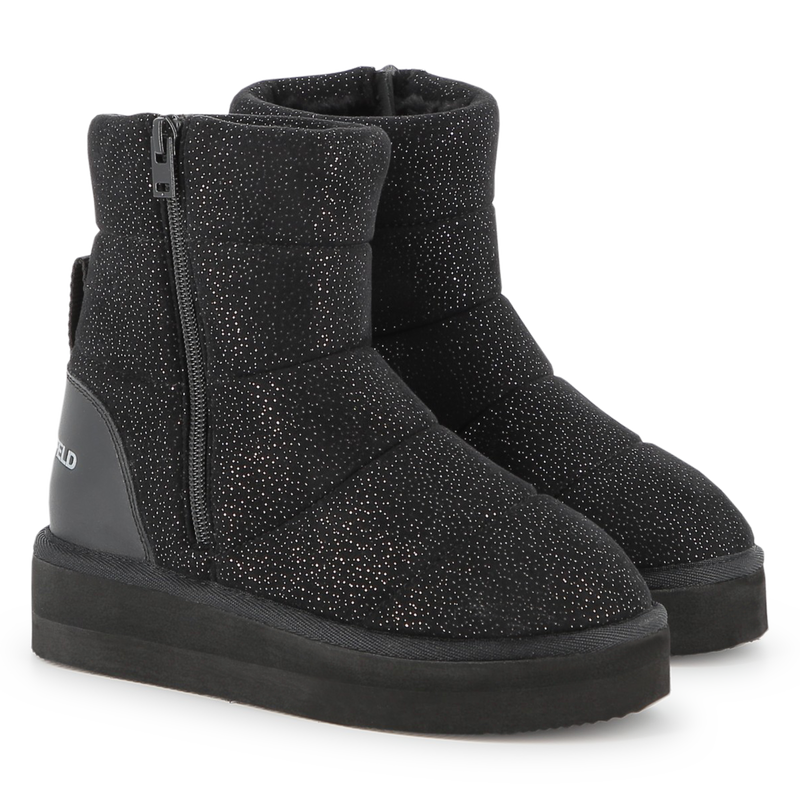Bottine en textile pailleté KARL LAGERFELD KIDS 
                    FILLE