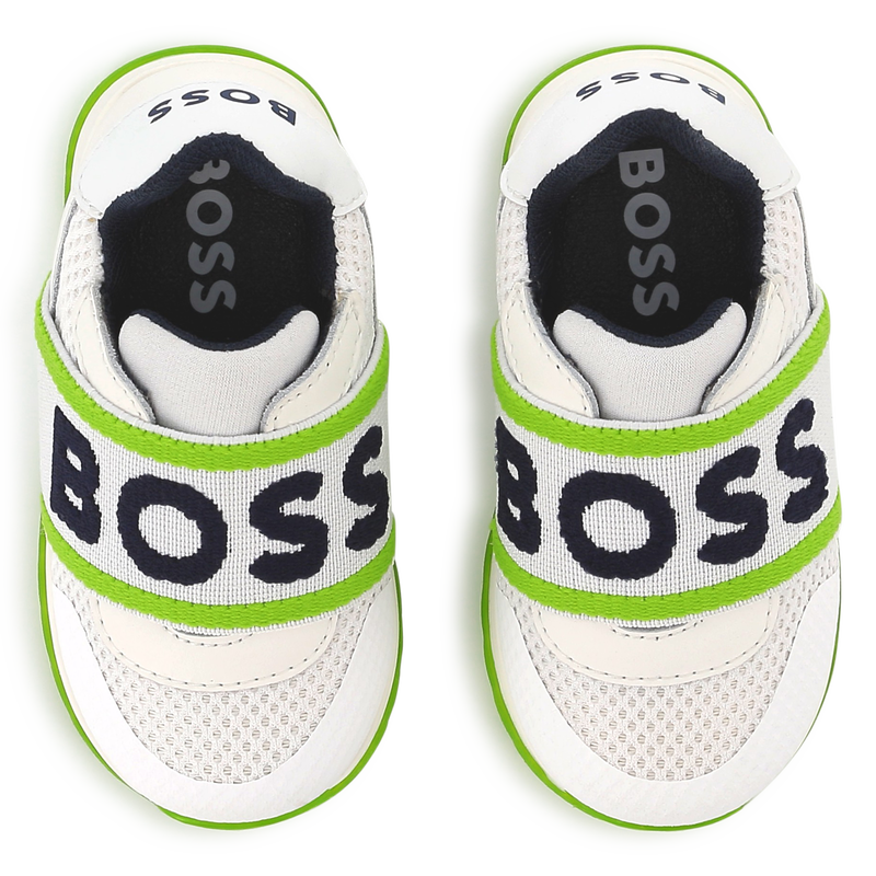 Baskets en cuir et maille ajourée BOSS 
                    GARCON