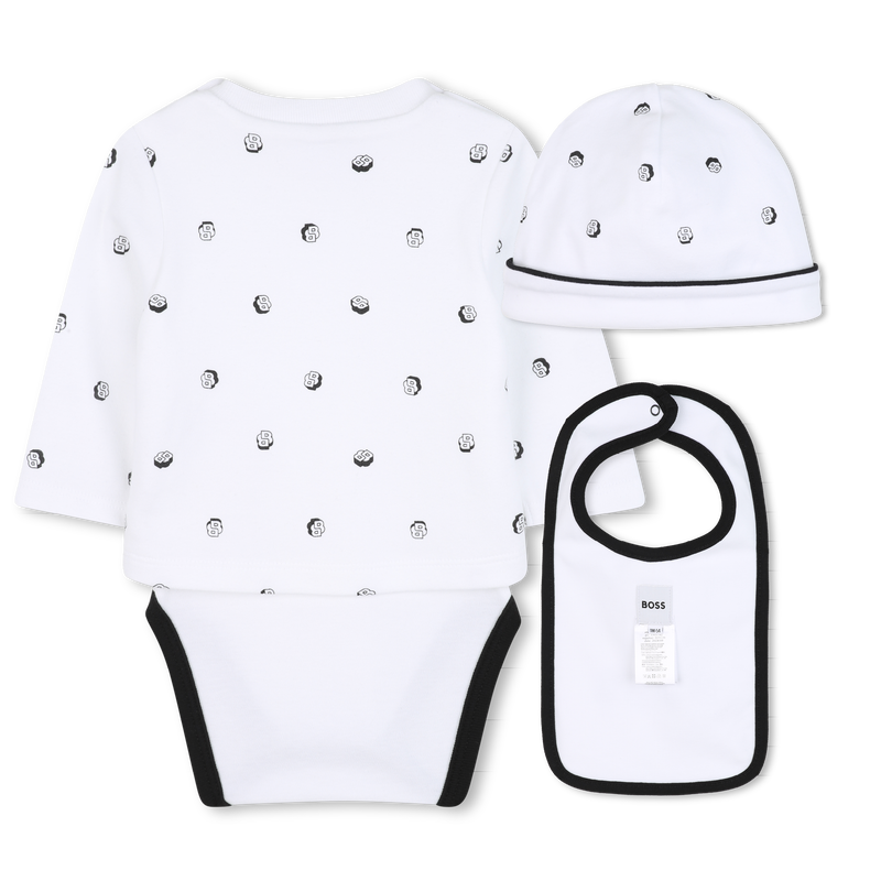 Ensemble body, bavoir et bonnet BOSS 
                    GARCON