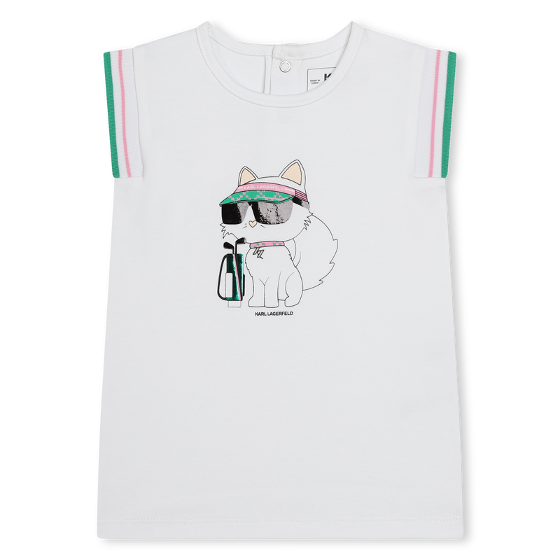 Robe droite avec imprimé KARL LAGERFELD KIDS 
                    FILLE