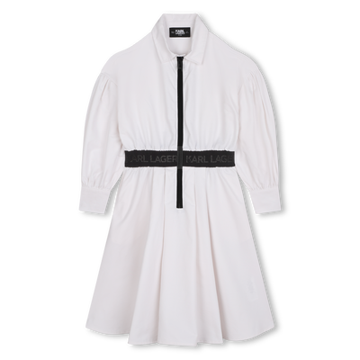 Robe chemise zippée KARL LAGERFELD KIDS FILLE