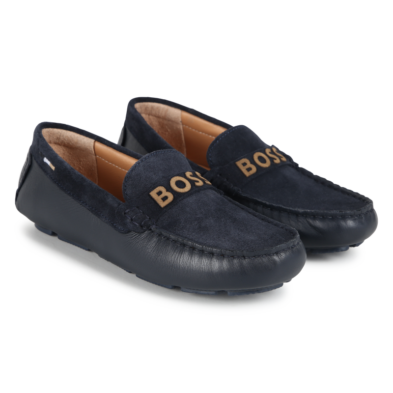 Mocassins en cuir bi-texture BOSS 
                    GARCON
