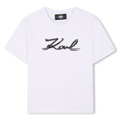T-shirt avec sequins KARL LAGERFELD KIDS FILLE