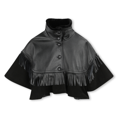 Veste cape à franges CHLOE FILLE