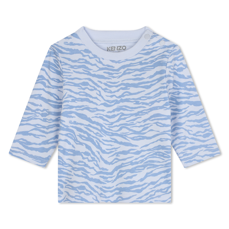 T-shirt et salopette en coton KENZO KIDS 
                    GARCON