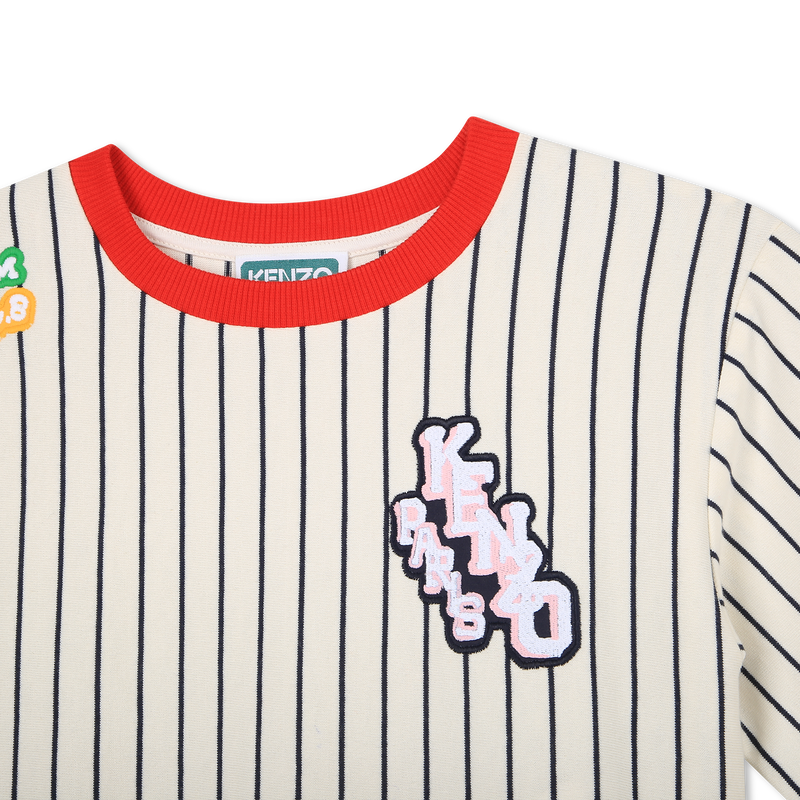 Robe rayée en coton KENZO KIDS 
                    FILLE