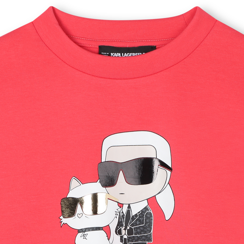 Sweat-shirt en double jersey KARL LAGERFELD KIDS 
                    FILLE