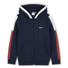 Cardigan &agrave; capuche, BLEU CARGO, hi-res